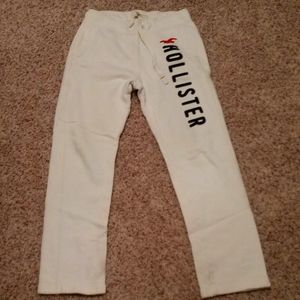 Hollister Men's White Sweat Pants